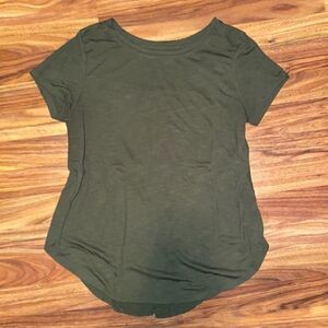 Sonoma Polkadot Sheer Back Tee Green Size Medium